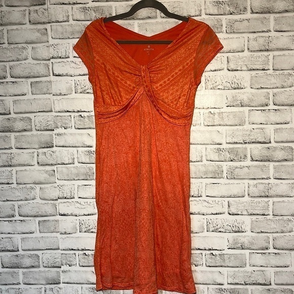 Athleta Dresses & Skirts - Athleta printed orange dress​​​​​​​​​​​​